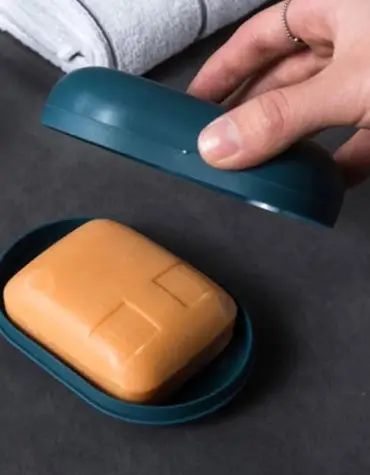 กล่องใส่สบู่ทรงรีสีแคนดี้พร้อมฝาปิด