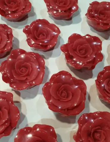 สบู่จิ๋ว ดอกกุหลาบ สบู่ของชำร่วย 1 ชิ้น