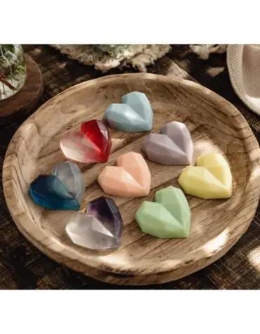 สบู่หอมรูปหัวใจคละสี สำหรับของชำร่วยในงานต่างๆ ขายส่ง 100 ก้อน